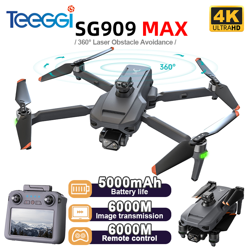 Drone Gimbal Brushless - Teeggi SG909 MAX GPS-drone met 4K-camera